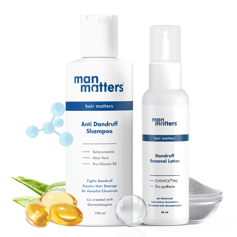 Dandruff Treatment Kit with Ketoconazole Shampoo & Dandruff Lotion